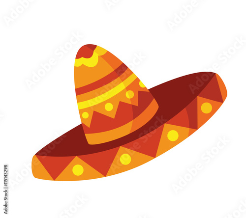 Sombrero Mexikanischer Hut Vektor freigestellt