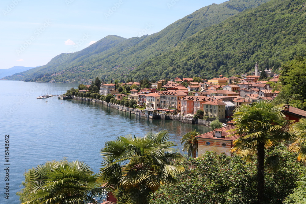Cannero Riviera at Lake Maggiore, Piedmont Italy 
