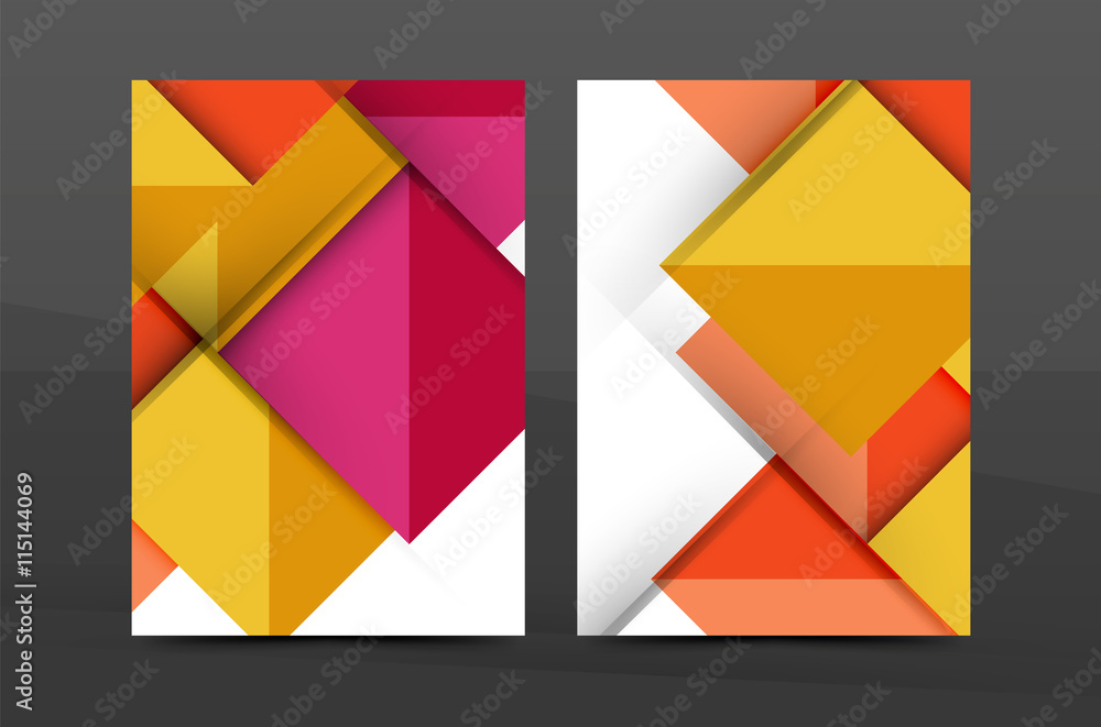 Square and triangle design annual report template Square and triangle design annual report template