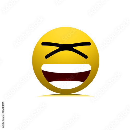 laughing face smile, cheerful fun round element emoiticon
