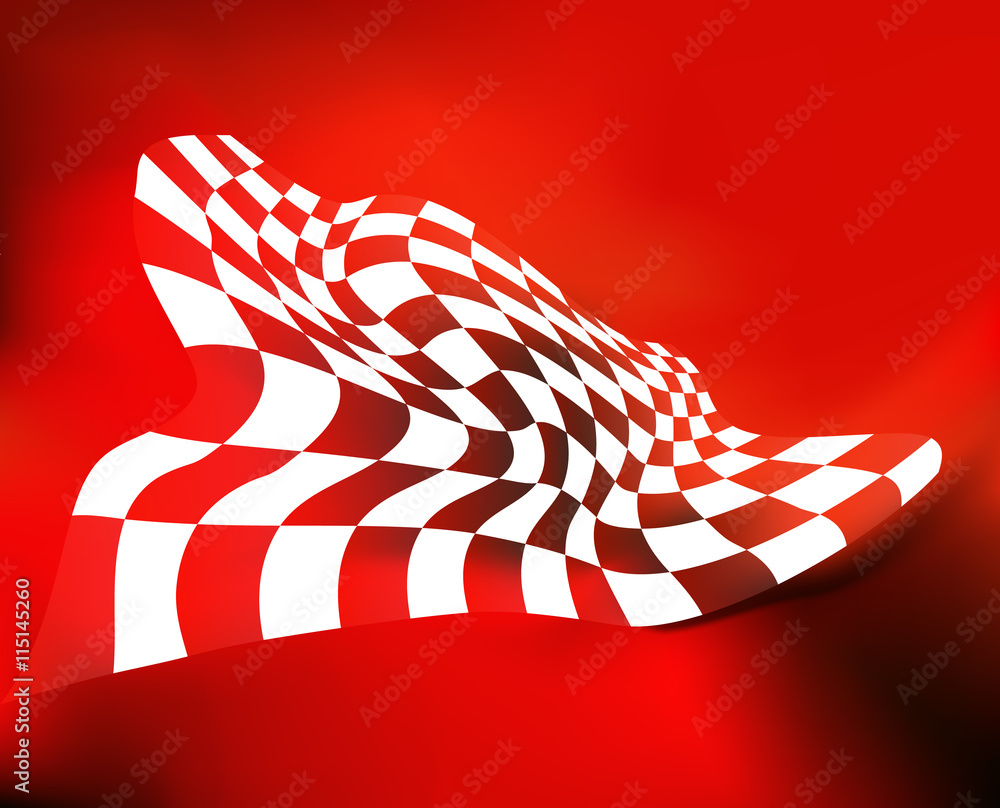 Obraz premium race flag background vector illustration