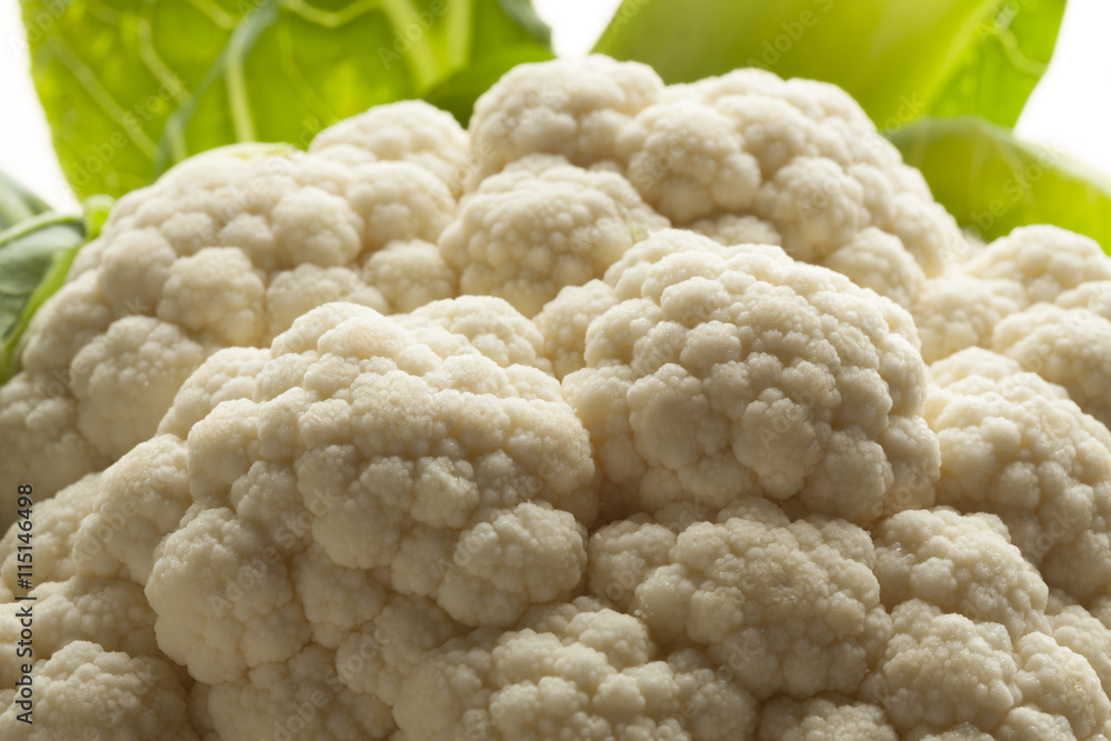 White cauliflower close up White cauliflower close up