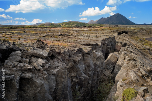 Rift in Myvatn District, Iceland