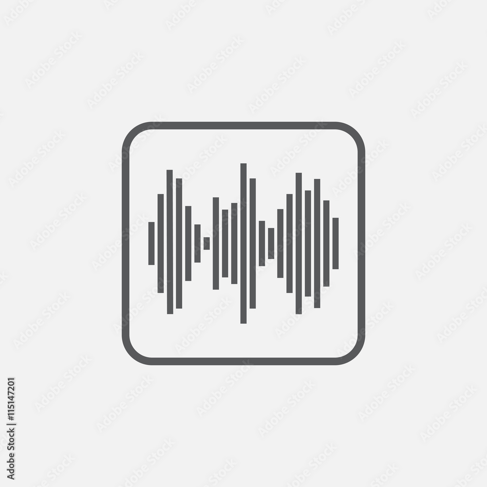 sound wave line icon, outline vector logo illustration, linear pictogram isolated on white sound wave line icon, outline vector logo illustration, linear pictogram isolated on white