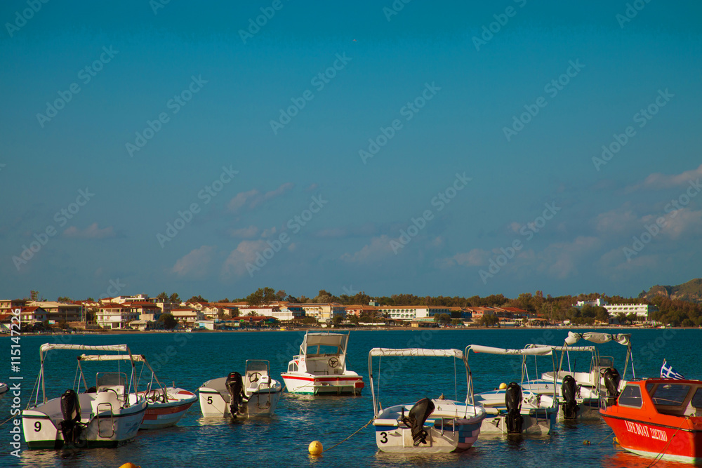 Fishing boats  in the Ionian sea
