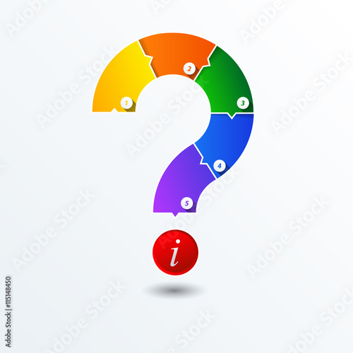 Vector Question mark business concepts with icons