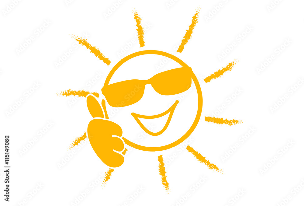 lachende Sonne Stock Vector | Adobe Stock