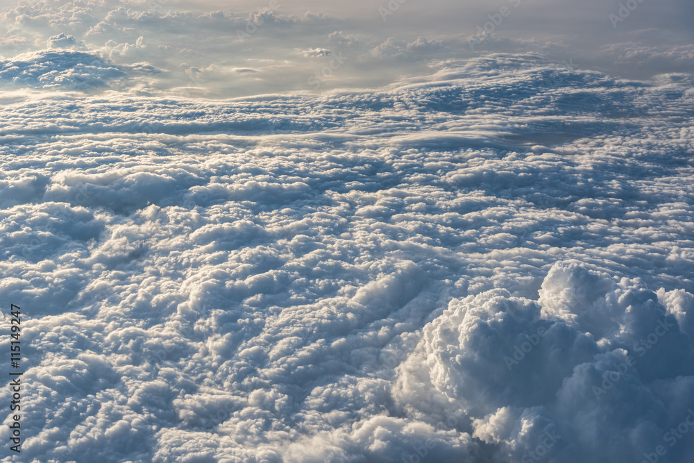 Naklejka premium Many cloud