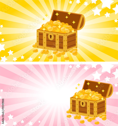 金貨が詰まった宝箱のバナー