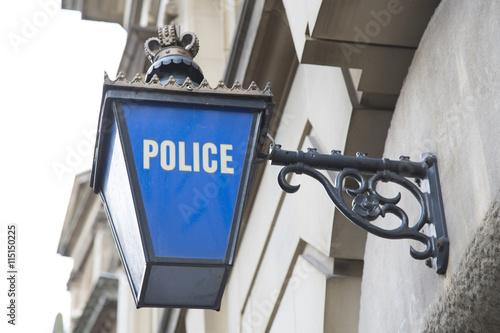 Obraz na płótnie Police Station Sign w salonie
