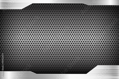 Polished steel texture on hold metal abstract background vector