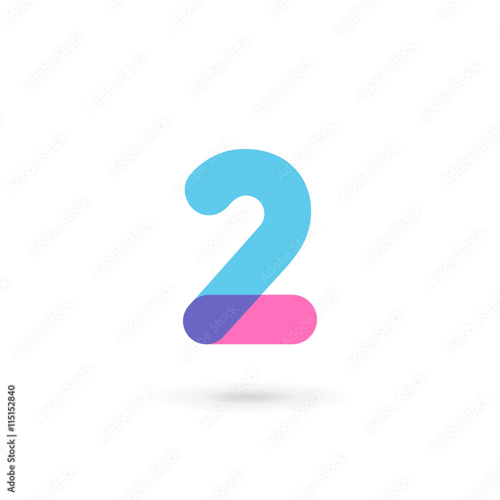 Number 2 logo icon design template elements Number 2 logo icon design template elements