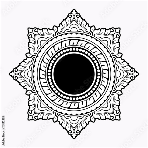 Vector vintage border frame engraving with retro ornament Vector