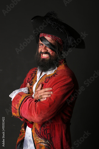 Принти на полотні Portrait of handsome man in a pirate costume