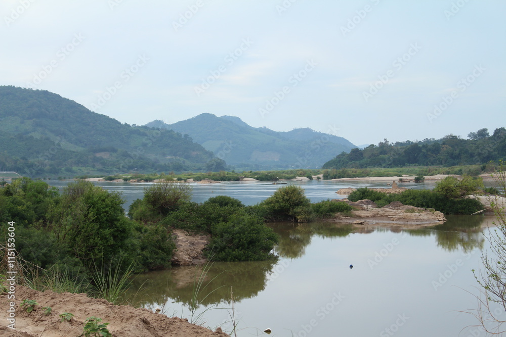 Mekong River and Mountains