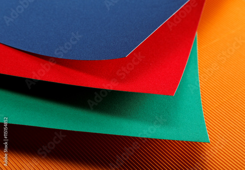 colored sheets of paper close-up