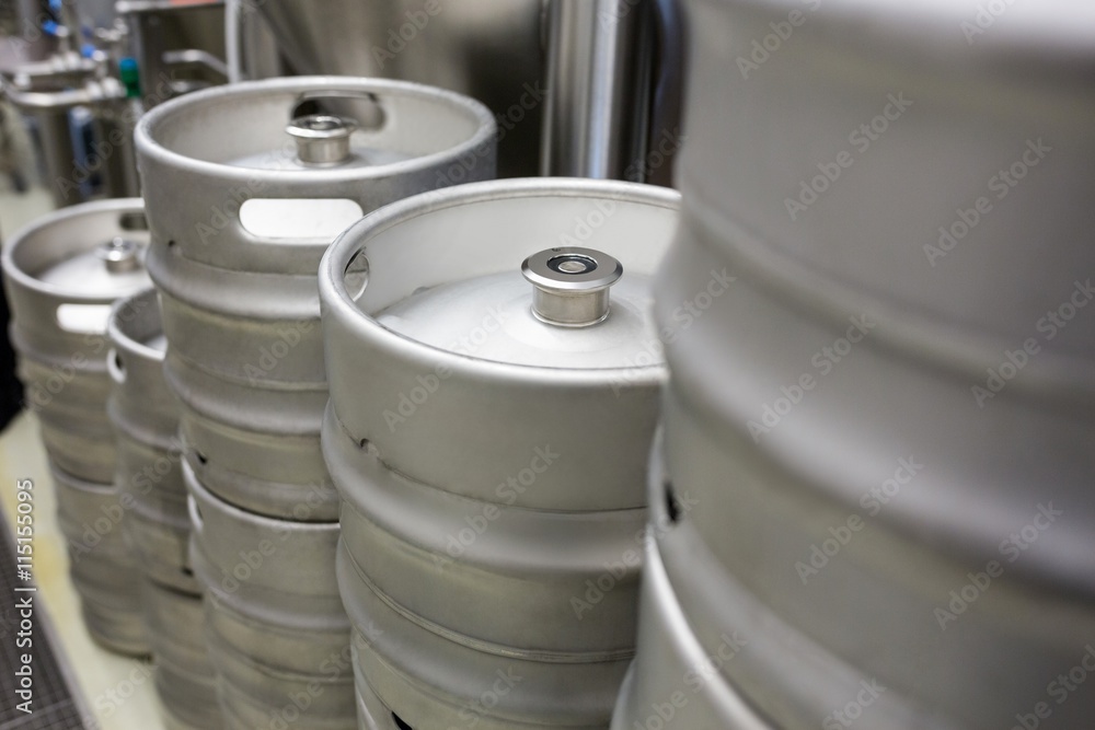 Close-up of keg
