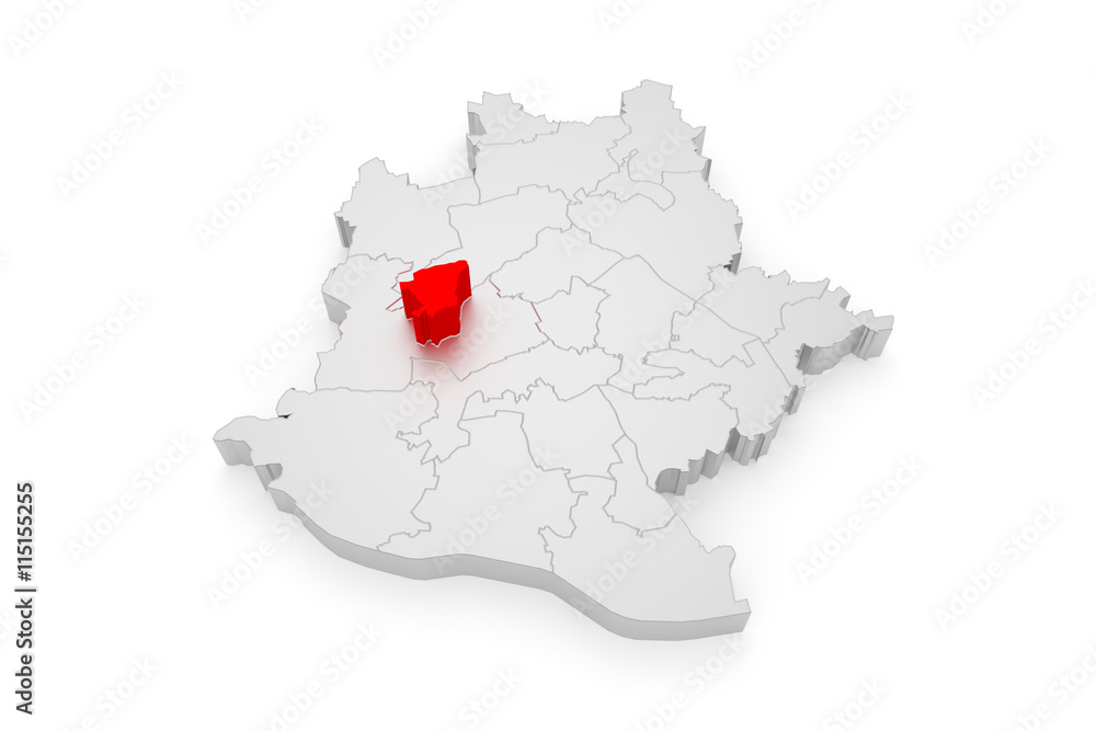 Botnang, Stuttgart Bezirke 3D Botnang, Stuttgart Bezirke 3D