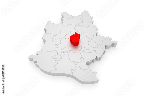 Mitte, Stuttgart Bezirke 3D