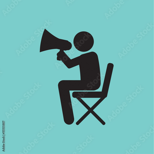 Film Director Symbol Graphic Vector Illustration.
