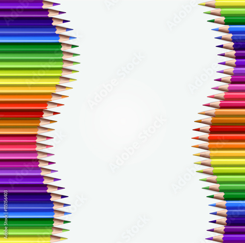 Colorful pencil crayons, Back to School concept