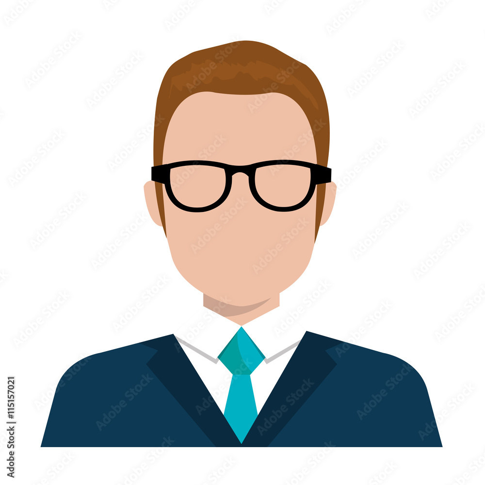 Executive male profile with elegant suit and tie, vector illustration design. Executive male profile with elegant suit and tie, vector illustration design.