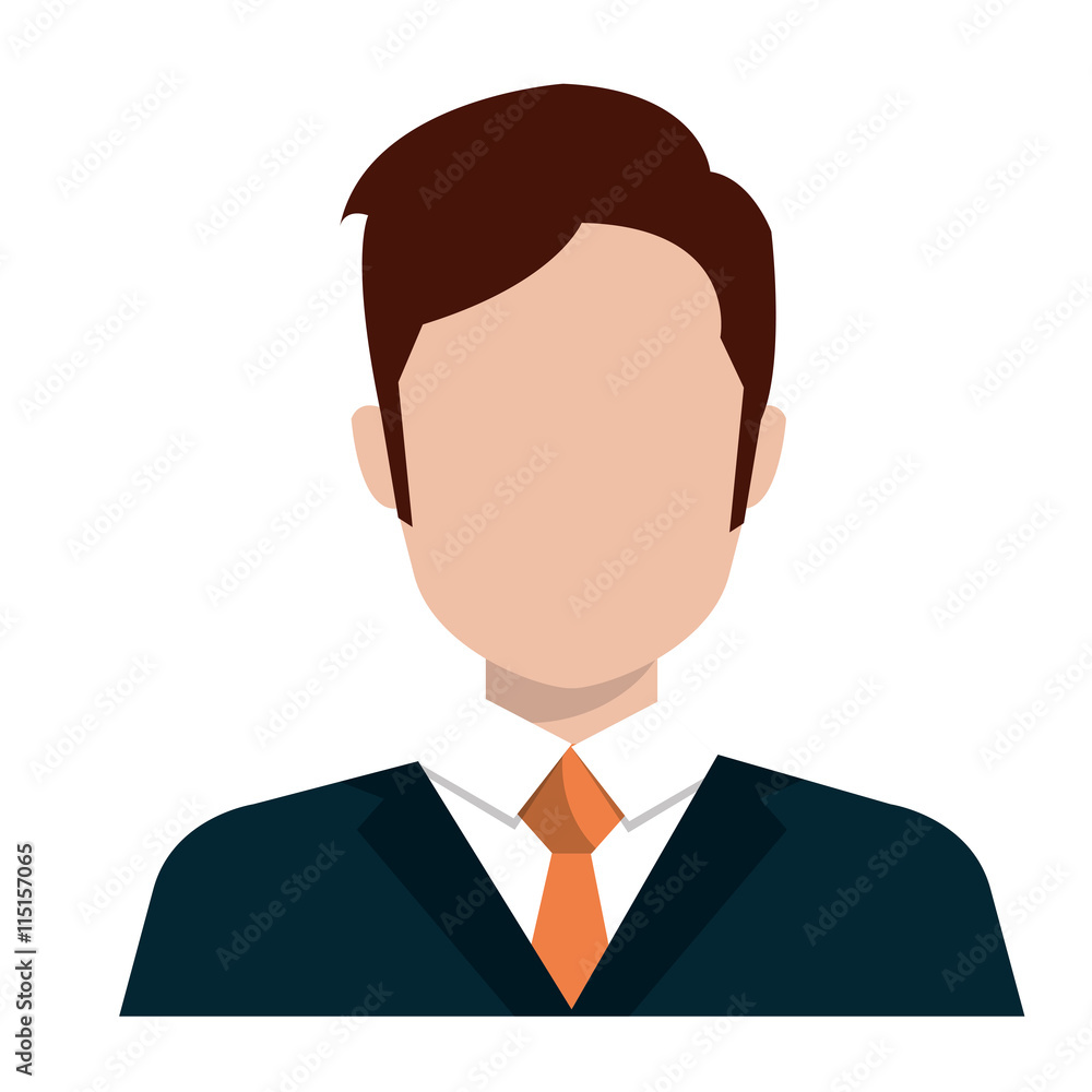 Executive male profile with elegant suit and tie, vector illustration design. Executive male profile with elegant suit and tie, vector illustration design.