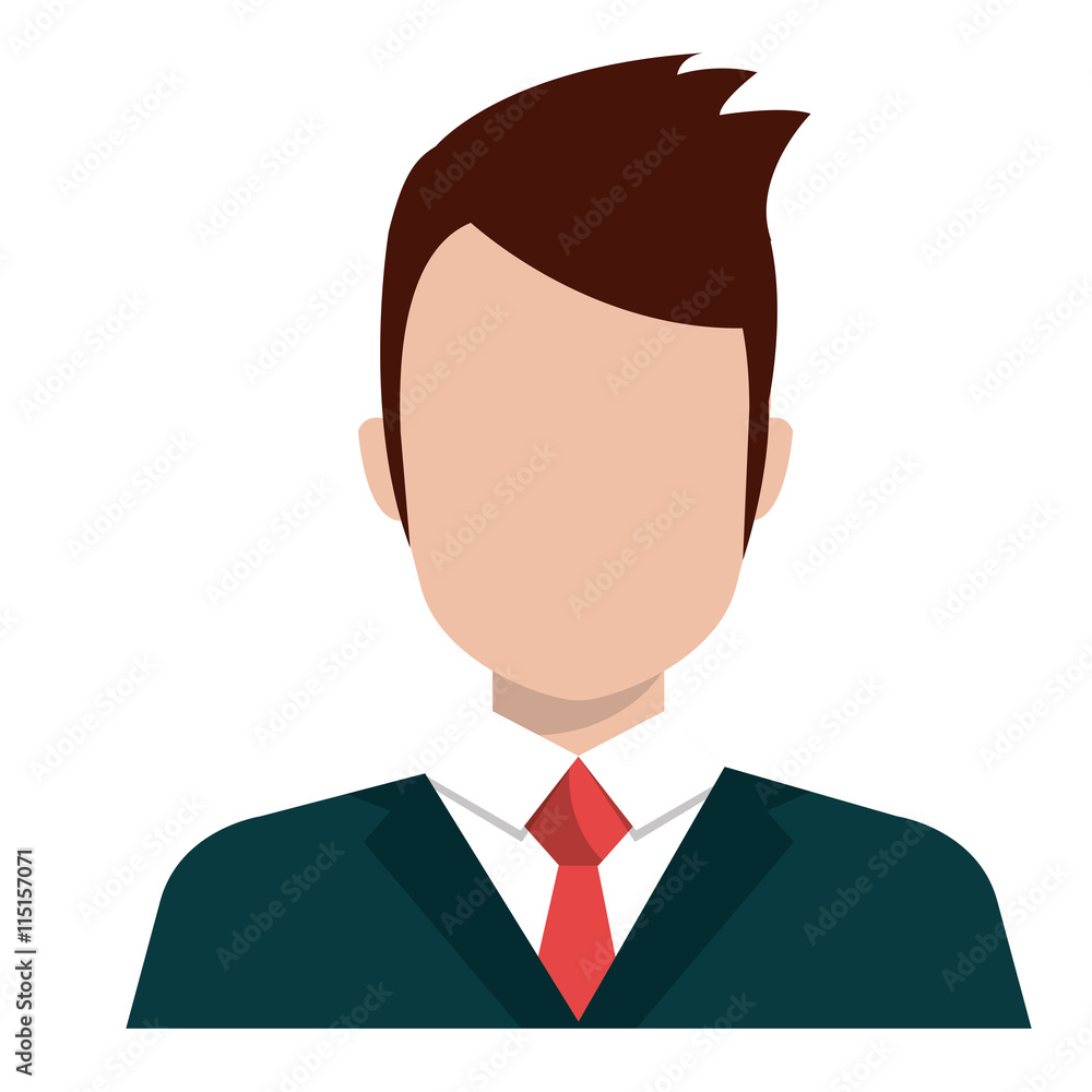 Executive male profile with elegant suit and tie, vector illustration design. Executive male profile with elegant suit and tie, vector illustration design.