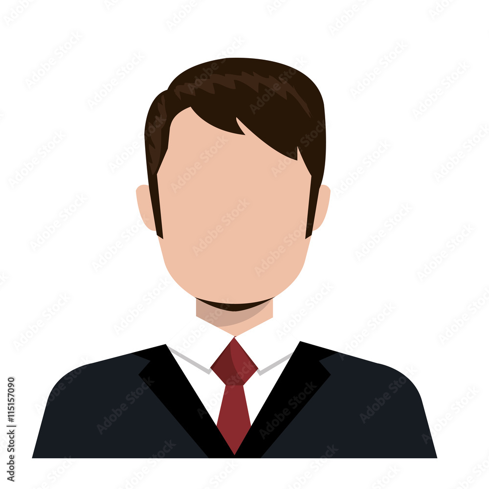 Executive male profile with elegant suit and tie, vector illustration design. Executive male profile with elegant suit and tie, vector illustration design.