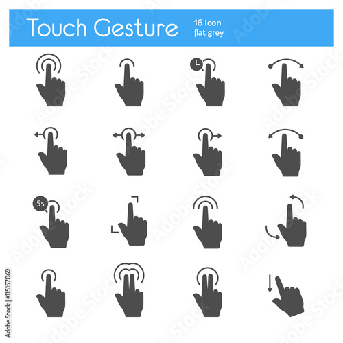 Touch Gesture Icons