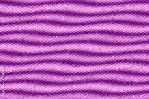 Illustration of pink and purple mosaic waves
