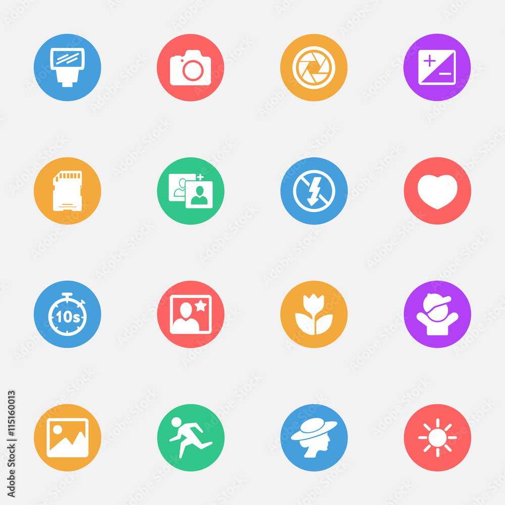 photography icon flat photography icon flat