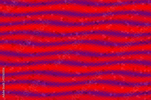 Illustration of red and purple mosaic waves