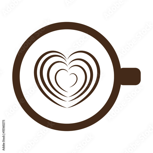 Fresh and delicious coffee cup icon, vector illustration graphic.