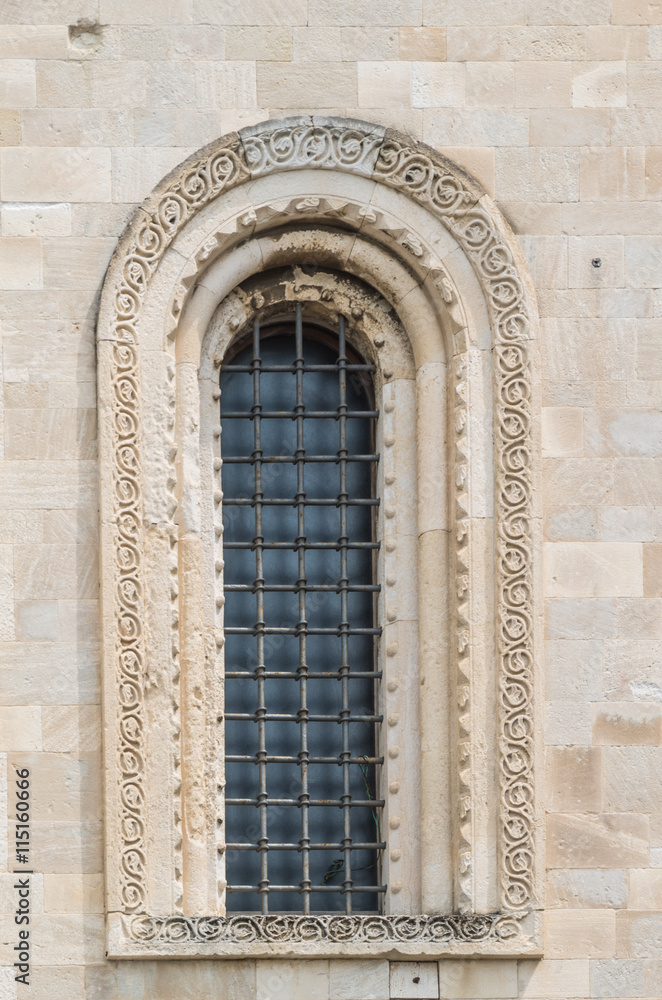 Details on the cathedral  of di San Ciriaco in Ancona, Italy