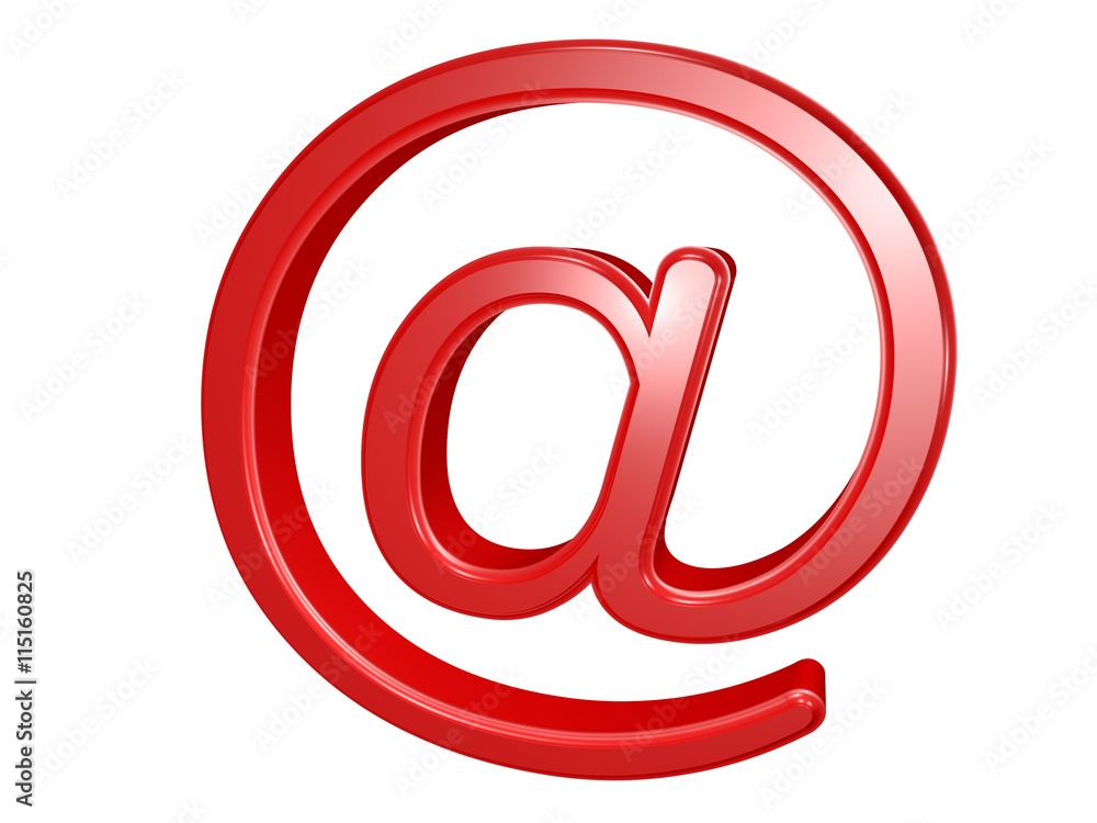At sign isolated on white, 3d illustration At sign isolated on white, 3d illustration