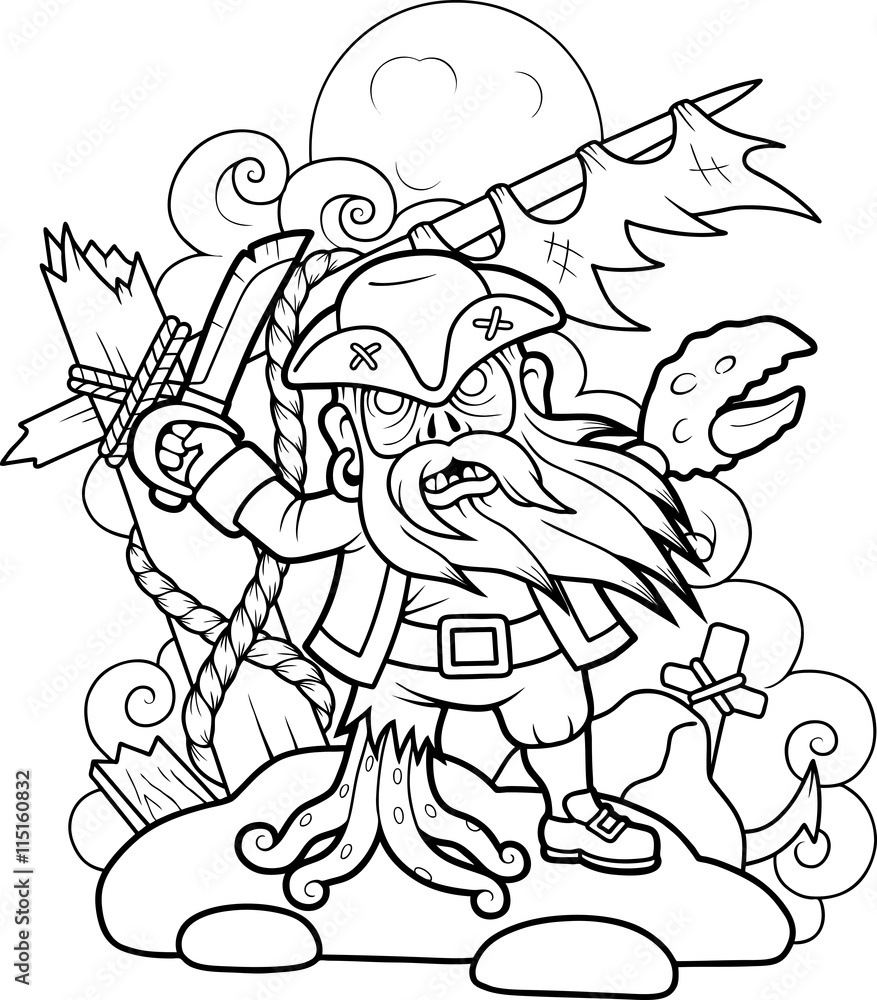 Obraz premium pirate zombie