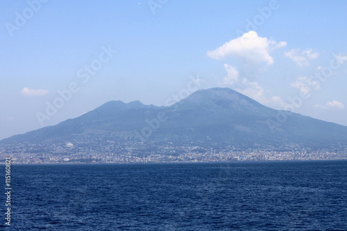The view on the great Mount Vesuvius, Naples, Italy.