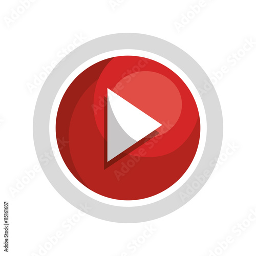 Play symbol, video and multimedia graphic design, vector illustration.