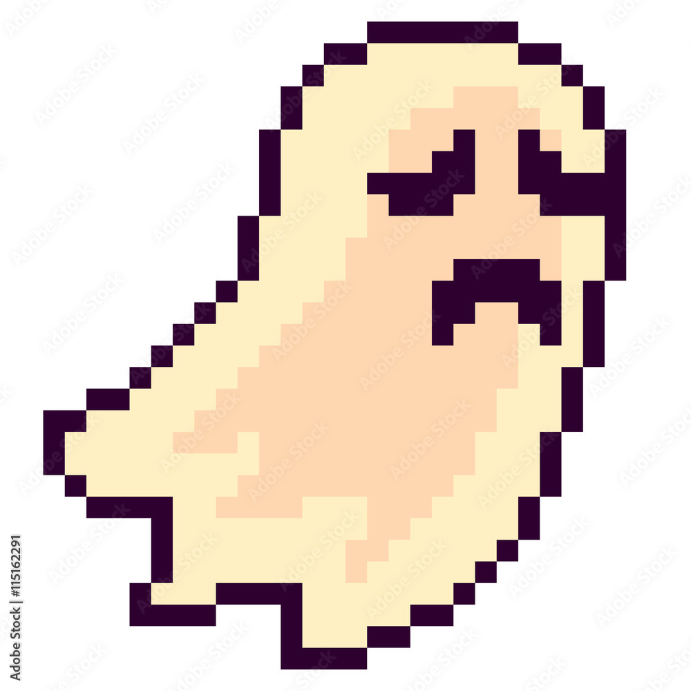 Obraz premium illustration design pixel art ghost