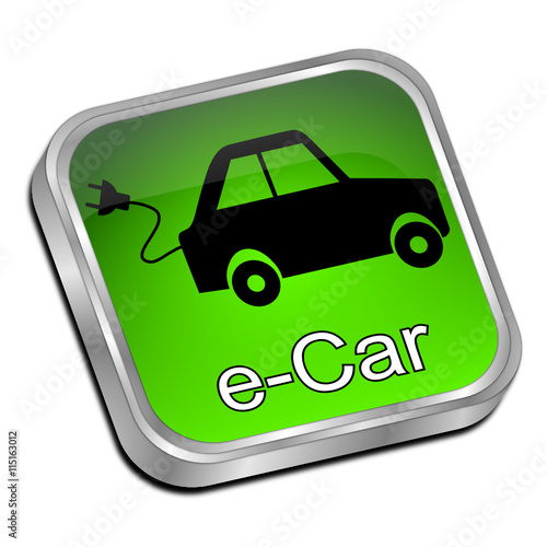 e-Car Button - 3D illustration