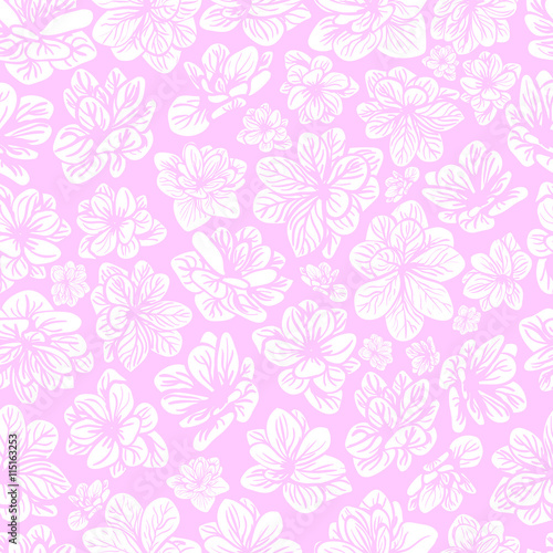 Wallpaper Mural Vector seamless floral pattern Torontodigital.ca