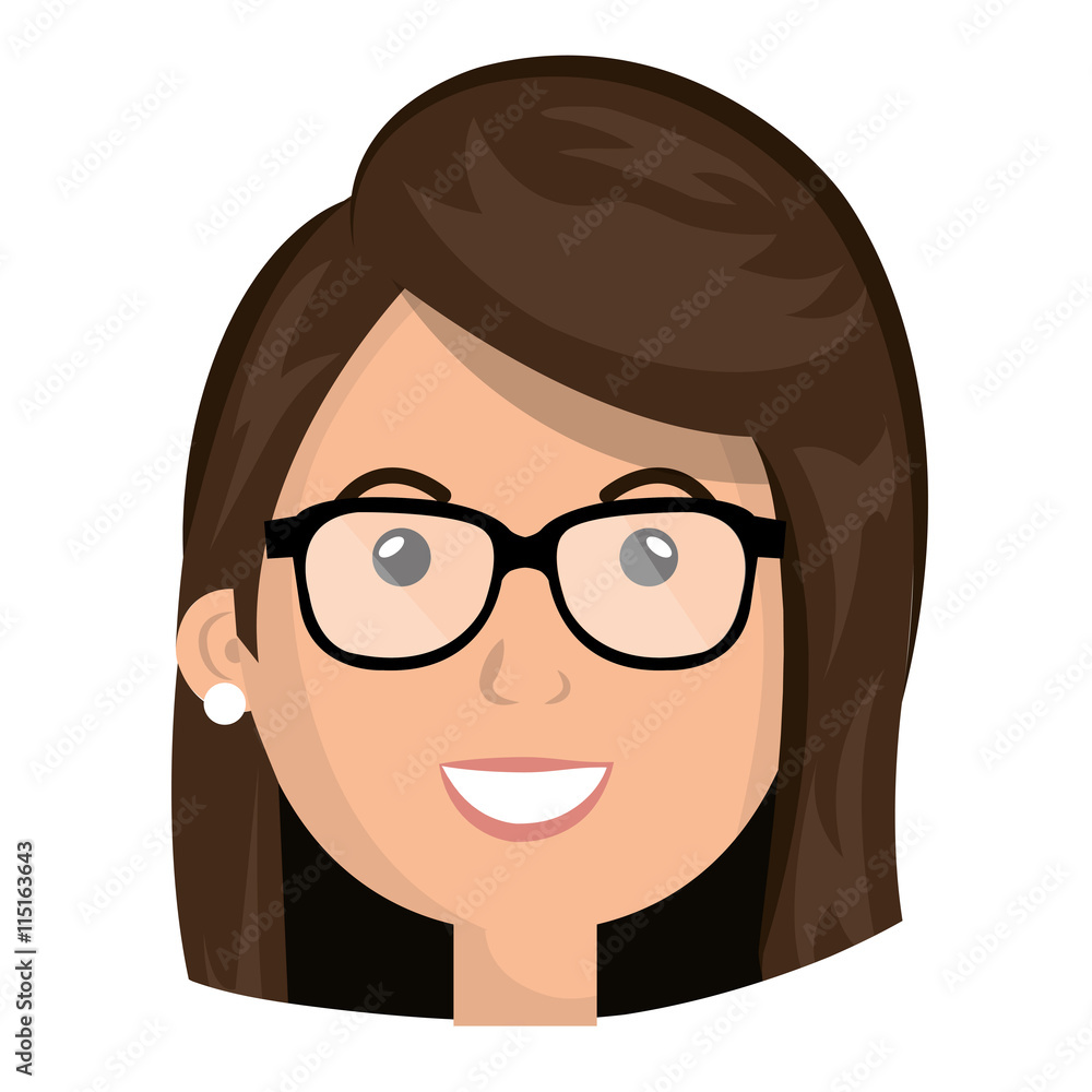 Young woman profile cartoon, vector illustration graphic design. Young woman profile cartoon, vector illustration graphic design.