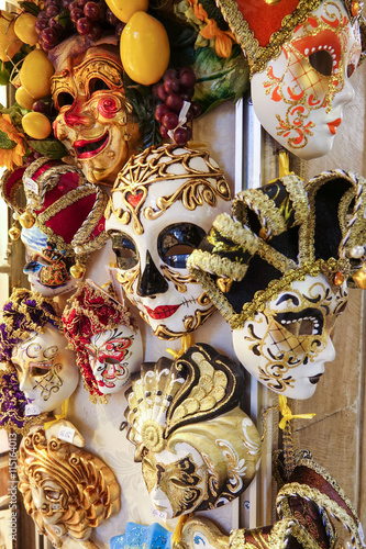 Famous Venetian masks - carnival in Venice Mardi Gras
