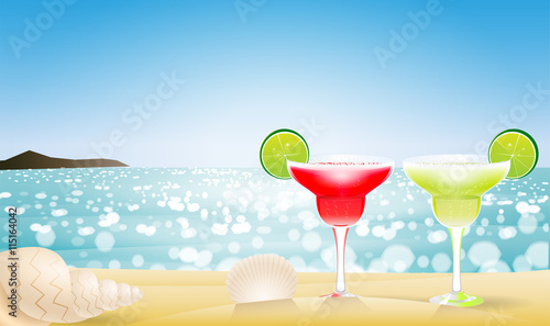 Summer seascape blur bokeh