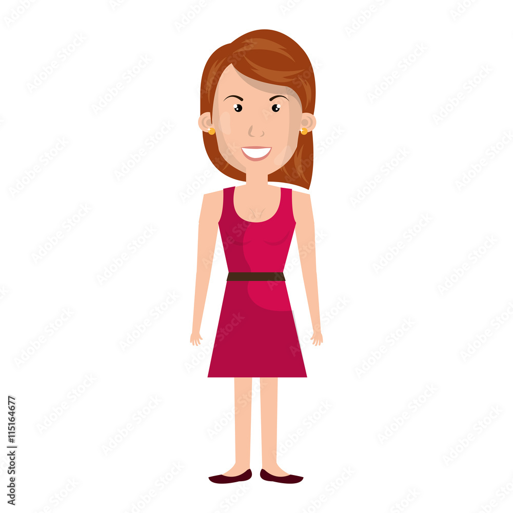 Young woman profile cartoon, vector illustration graphic design. Young woman profile cartoon, vector illustration graphic design.
