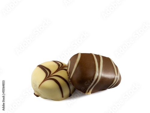 Two chocolate candies.