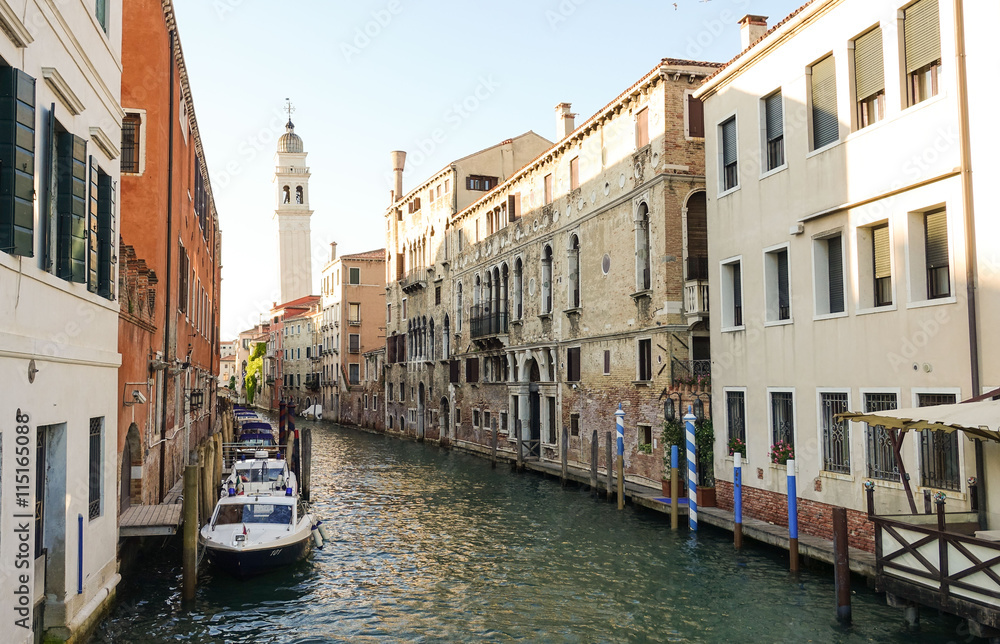 The canals in the city of Venice
