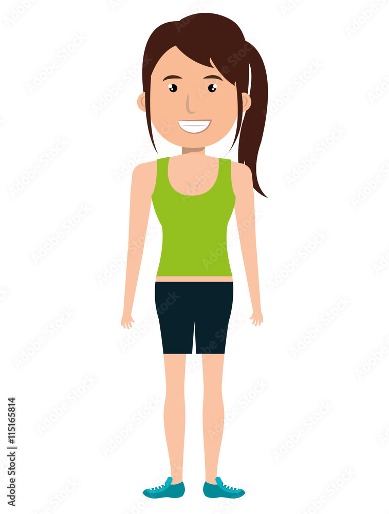 Young and beautiful fashion woman body complete design, vector illustration cartoon. Young and beautiful fashion woman body complete design, vector illustration cartoon.