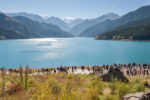Scenery of Heaven Lake, Tianshan Tianchi National Geopark